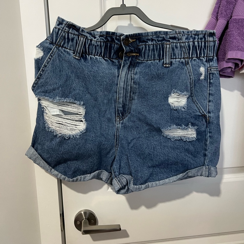 jean loose shorts